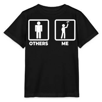 Vie de peintre en bâtiment - T-shirt bio MINI CREATOR Stanley/Stella Enfant - noir - Devant - Mikhail (115cm)
