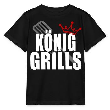 King of the Grill Couverts Crown Gill - T-shirt bio MINI CREATOR Stanley/Stella Enfant - noir - Devant - Mikhail (115cm)
