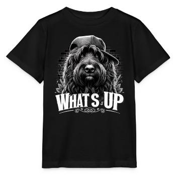 Schapendoes Was geht ab Gangsta cool Hund Geschenk - Stanley/Stella Kinder T-Shirt MINI CREATOR  - Schwarz - Vorne - Mikhail (115cm)