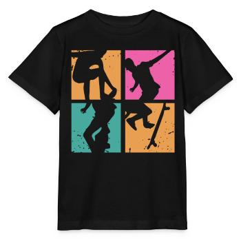 Skater Skateboard Skate - T-shirt bio MINI CREATOR Stanley/Stella Enfant - noir - Devant - Mikhail (115cm)