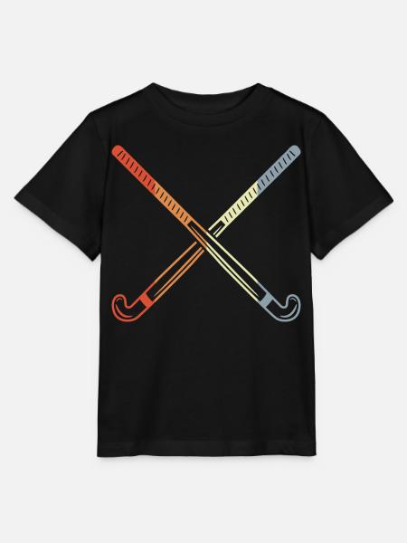 Retro Hockeyschläger - Stanley/Stella Kinder T-Shirt MINI CREATOR - Schwarz