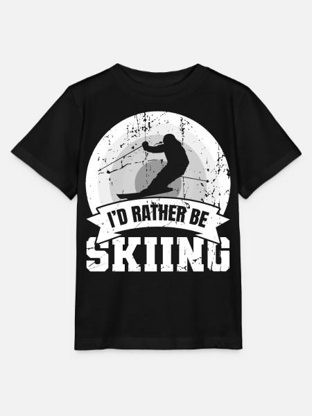Lustiger Skifahrer Spruch - Stanley/Stella Kinder T-Shirt MINI CREATOR - Schwarz