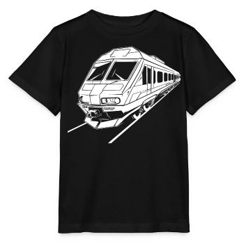 Dessin de train - T-shirt bio MINI CREATOR Stanley/Stella Enfant - noir - Devant - Mikhail (115cm)