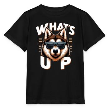 Laika What's Up Gangsta Dog Gift - Stanley/Stella MINI CREATOR Kids’ T-Shirt - black - Front - Mikhail (115cm)
