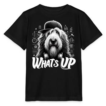 Schapendoes Was geht ab Gangsta cool Hund Geschenk - Stanley/Stella Kinder T-Shirt MINI CREATOR  - Schwarz - Vorne - Mikhail (115cm)