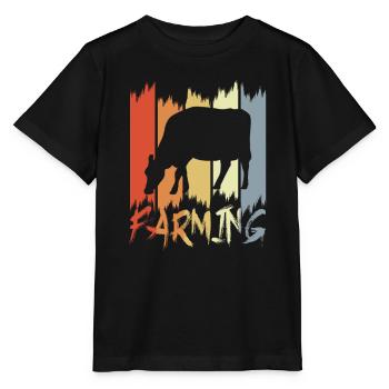 Producteur laitier - T-shirt bio MINI CREATOR Stanley/Stella Enfant - noir - Devant - Mikhail (115cm)