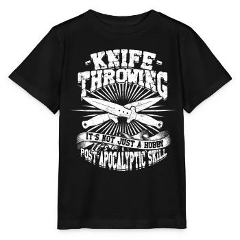Knife Thrower Knife Throw - Stanley/Stella MINI CREATOR Kids’ T-Shirt - black - Front - Mikhail (115cm)