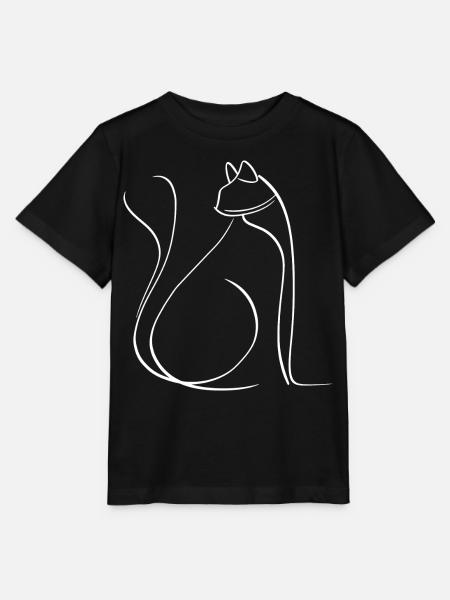 Katze - Stanley/Stella Kinder T-Shirt MINI CREATOR - Schwarz
