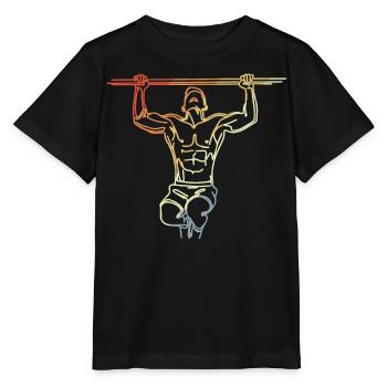 Fitness Sportsman Sketch - Stanley/Stella MINI CREATOR Kids’ T-Shirt - black - Front - Mikhail (115cm)