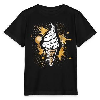 Eiswaffel Farbklecks - Stanley/Stella Kinder T-Shirt MINI CREATOR  - Schwarz - Vorne - Mikhail (115cm)