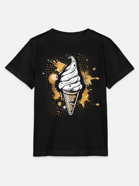 Eiswaffel Farbklecks - Stanley/Stella Kinder T-Shirt MINI CREATOR - Schwarz