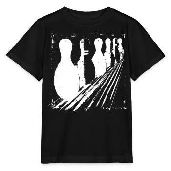 Bowling Pins - Stanley/Stella Kinder T-Shirt MINI CREATOR  - Schwarz - Vorne - Mikhail (115cm)