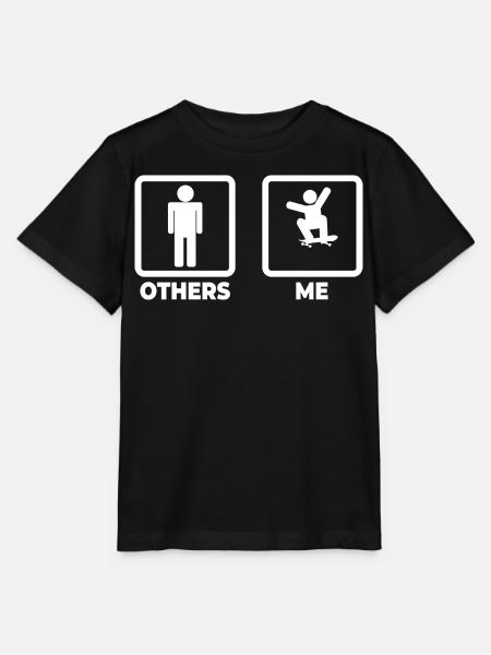 Skateboarding Strichmännchen - Stanley/Stella Kinder T-Shirt MINI CREATOR  - Schwarz