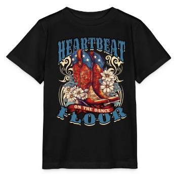 Line Dance Heartbeat On The Dance Floor - Stanley/Stella MINI CREATOR Kids’ T-Shirt - black - Front - Mikhail (115cm)