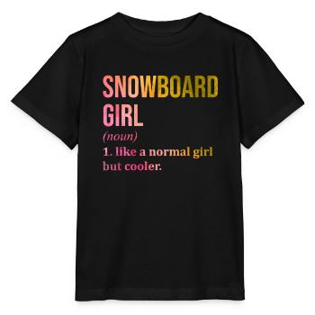 Snowboarden - Stanley/Stella Kinder T-Shirt MINI CREATOR  - Schwarz - Vorne - Mikhail (115cm)