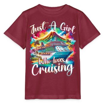 Cruise Crusader - Stanley/Stella MINI CREATOR Kids’ T-Shirt - burgundy - Front - Kain (125cm)