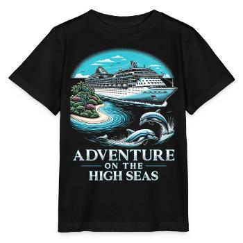 Cruise Adventure On The High Seas - Stanley/Stella MINI CREATOR Kids’ T-Shirt - black - Front - Mikhail (115cm)