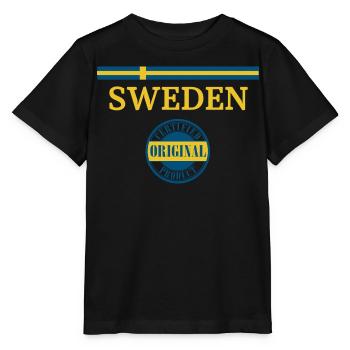 Flagge von Schweden, schwedischer Stolz - Stanley/Stella Kinder T-Shirt MINI CREATOR  - Schwarz - Vorne - Mikhail (115cm)