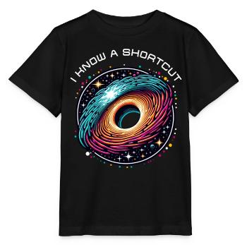 Wormhole Abbreviation Astrophysics Time Travel Spacetime - Stanley/Stella MINI CREATOR Kids’ T-Shirt - black - Front - Mikhail (115cm)