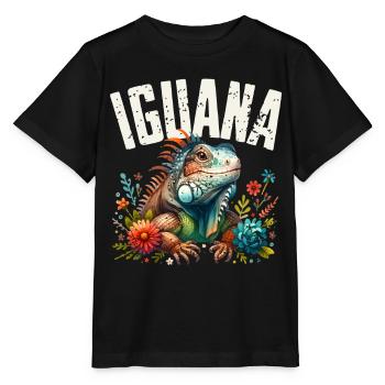 Iguana - Stanley/Stella MINI CREATOR Kids’ T-Shirt - black - Front - Mikhail (115cm)