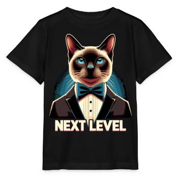 Siamese Cat Siamese Cat Next Level Suit Gift - Stanley/Stella MINI CREATOR Kids’ T-Shirt - black - Front - Mikhail (115cm)
