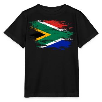 Südafrika Flagge used - Stanley/Stella Kinder T-Shirt MINI CREATOR  - Schwarz - Vorne - Mikhail (115cm)