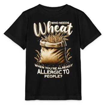 Allergie au blé qui a besoin de blé - T-shirt bio MINI CREATOR Stanley/Stella Enfant - noir - Devant - Mikhail (115cm)