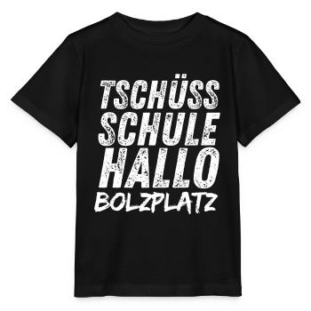 Tschüss Schule Hallo Bolzplatz Ferien Fußball - Stanley/Stella Kinder T-Shirt MINI CREATOR  - Schwarz - Vorne - Mikhail (115cm)