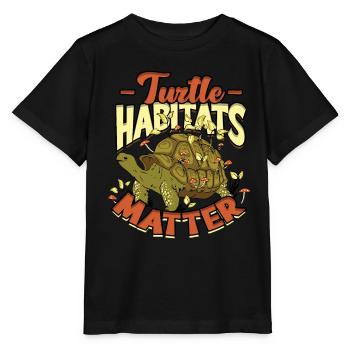 Tortues Les habitats des tortues comptent - T-shirt bio MINI CREATOR Stanley/Stella Enfant - noir - Devant - Mikhail (115cm)