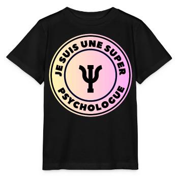 Ich bin ein großartiger Psychologe - Stanley/Stella Kinder T-Shirt MINI CREATOR  - Schwarz - Vorne - Mikhail (115cm)