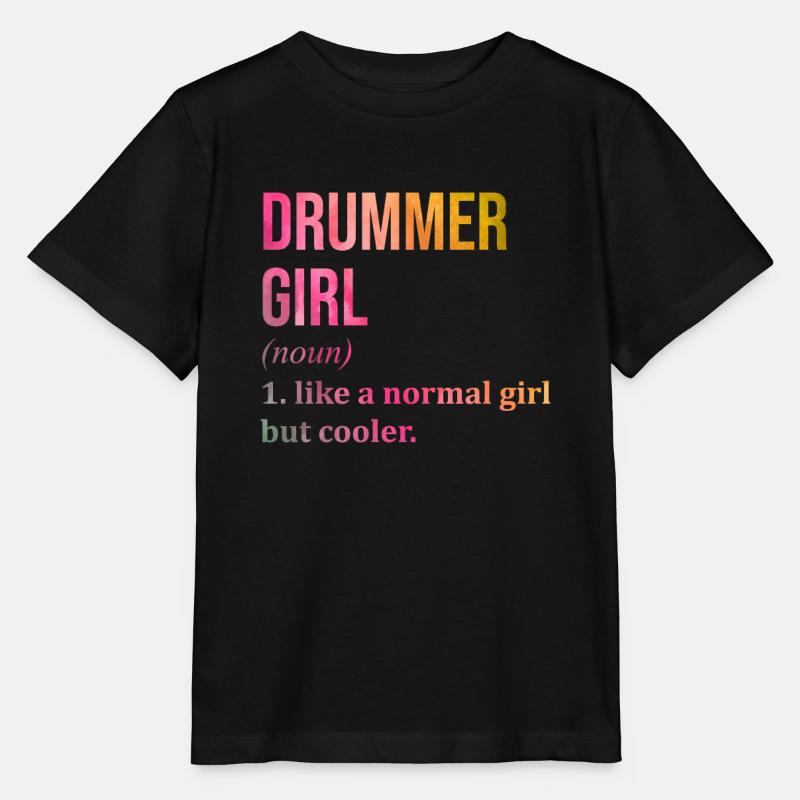 Drummer - Stanley/Stella MINI CREATOR Kids’ T-Shirt - black