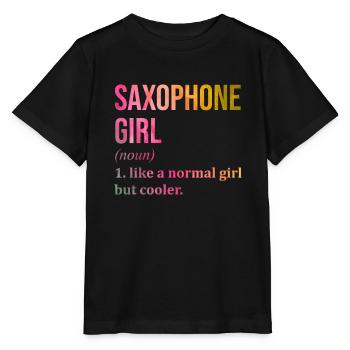 Saxophone Saxophone Saxophone - Stanley/Stella MINI CREATOR Kids’ T-Shirt - black - Front - Mikhail (115cm)