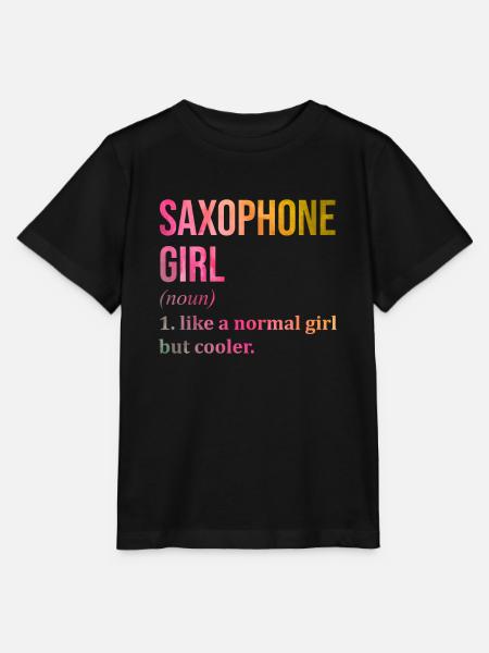 Saxophon Saxophon Saxophon - Stanley/Stella Kinder T-Shirt MINI CREATOR  - Schwarz