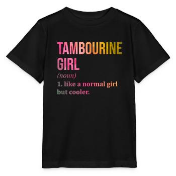 Tamburin - Stanley/Stella Kinder T-Shirt MINI CREATOR  - Schwarz - Vorne - Mikhail (115cm)