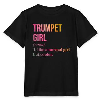 Trompete - Stanley/Stella Kinder T-Shirt MINI CREATOR  - Schwarz - Vorne - Mikhail (115cm)