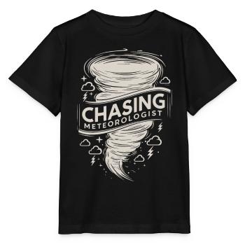Tornado Twister Chasing Meteorologist - Stanley/Stella MINI CREATOR Kids’ T-Shirt - black - Front - Mikhail (115cm)