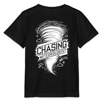 Tornado Twister Chasing Meteorologist - Stanley/Stella MINI CREATOR Kids’ T-Shirt - black - Front - Mikhail (115cm)