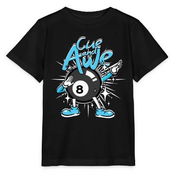 8-Ball Billiards Cue And Awe - Stanley/Stella MINI CREATOR Kids’ T-Shirt - black - Front - Mikhail (115cm)
