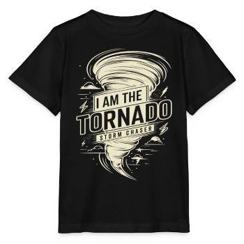 Je suis l’amoureux des ouragans Tornado Twister - T-shirt bio MINI CREATOR Stanley/Stella Enfant - noir - Devant - Mikhail (115cm)
