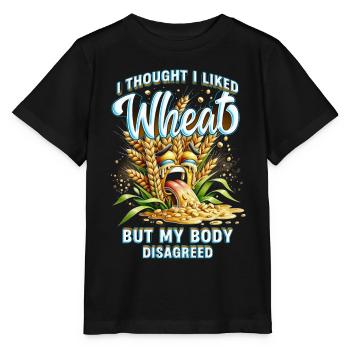Allergie au blé Je pensais que j’aimais le blé - T-shirt bio MINI CREATOR Stanley/Stella Enfant - noir - Devant - Mikhail (115cm)