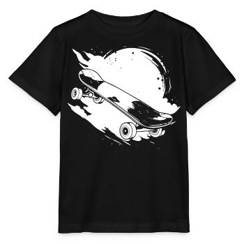 Skateboard Zeichnung - Stanley/Stella Kinder T-Shirt MINI CREATOR  - Schwarz - Vorne - Mikhail (115cm)