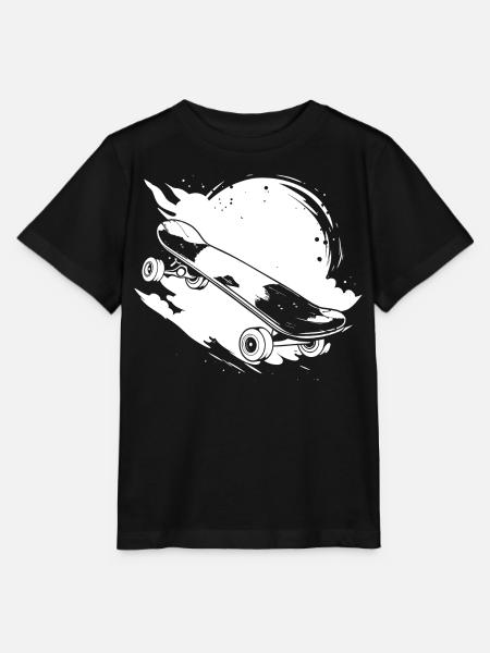 Skateboard Zeichnung - Stanley/Stella Kinder T-Shirt MINI CREATOR - Schwarz
