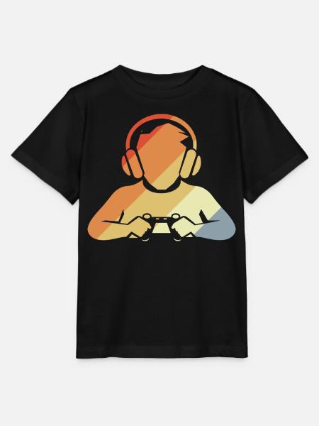 Gamer Retro Look - Stanley/Stella Kinder T-Shirt MINI CREATOR  - Schwarz