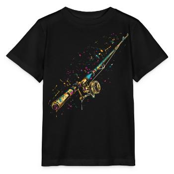 Angelrute Graffiti - Stanley/Stella Kinder T-Shirt MINI CREATOR  - Schwarz - Vorne - Mikhail (115cm)