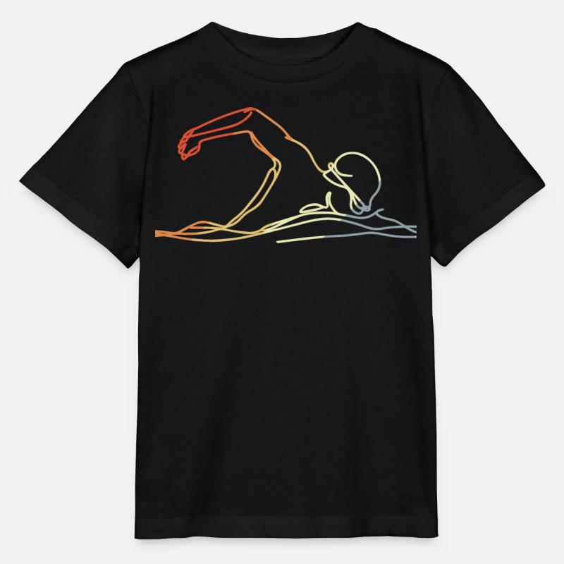 Style rétro de natation - T-shirt bio MINI CREATOR Stanley/Stella Enfant - noir