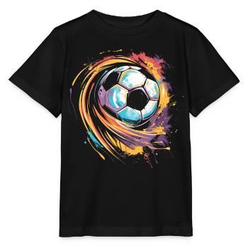 Fußball Streetart - Stanley/Stella Kinder T-Shirt MINI CREATOR  - Schwarz - Vorne - Mikhail (115cm)