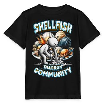 Seafood Allergy Shellfish Allergy Community - Stanley/Stella MINI CREATOR Kids’ T-Shirt - black - Front - Mikhail (115cm)