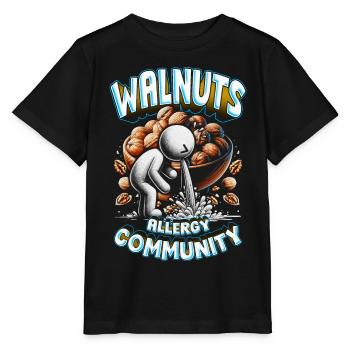 Walnut Allergy Walnuts Allergy Community - Stanley/Stella MINI CREATOR Kids’ T-Shirt - black - Front - Mikhail (115cm)