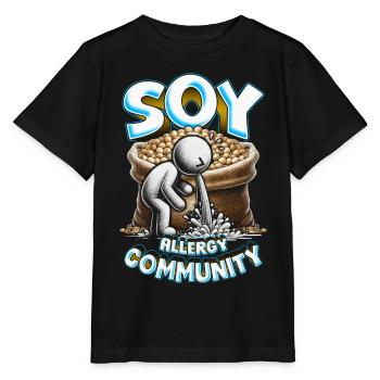 Communauté des allergies au soja - T-shirt bio MINI CREATOR Stanley/Stella Enfant - noir - Devant - Mikhail (115cm)