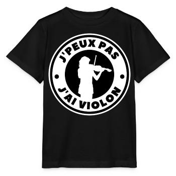 Ich kann keine Geige haben - Stanley/Stella Kinder T-Shirt MINI CREATOR  - Schwarz - Vorne - Mikhail (115cm)